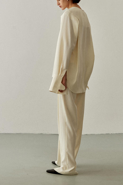 Viktoria Chan | SS22005 Rika structured blouse [长袖上衣 浅米 / 黑 ] 商品图6