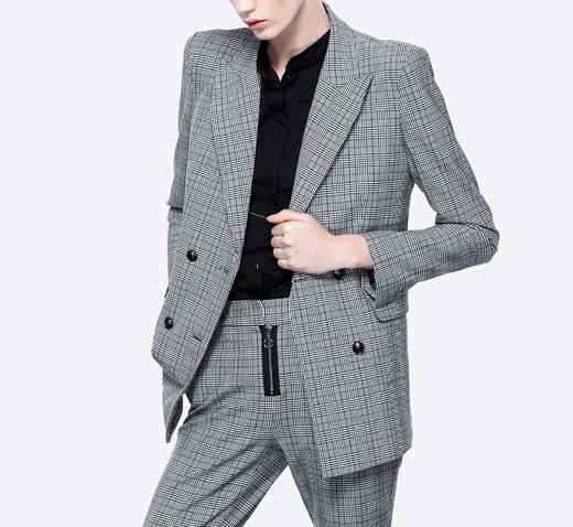 【超级内购会】灰色格纹西装套装1473310042-不支持退换 商品图2