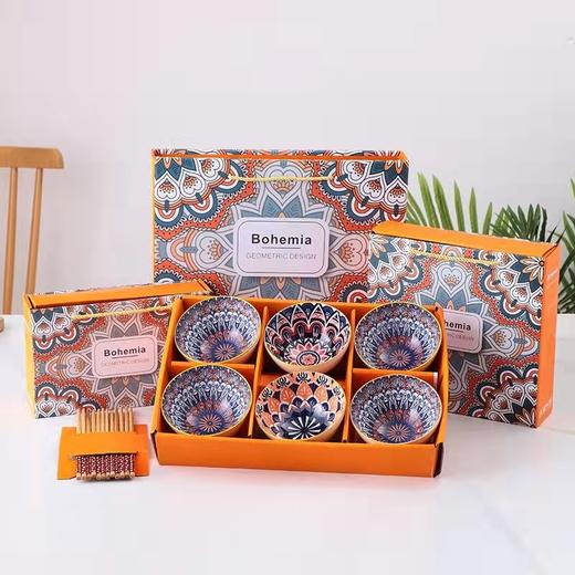 新款创意波西米亚礼品陶瓷碗筷套装批碗碟套装家用饭碗餐具套碗礼 商品图1