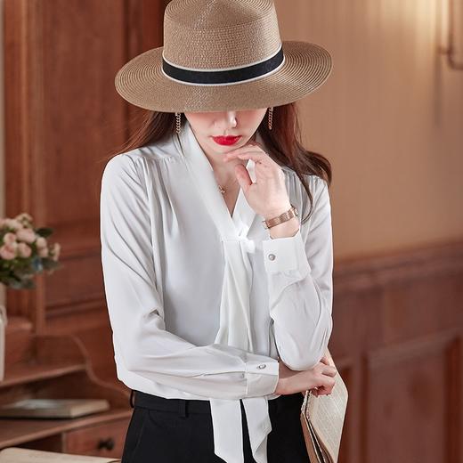 春装2022年新款时尚长袖雪纺衬衫女士高档小衫洋气 商品图4