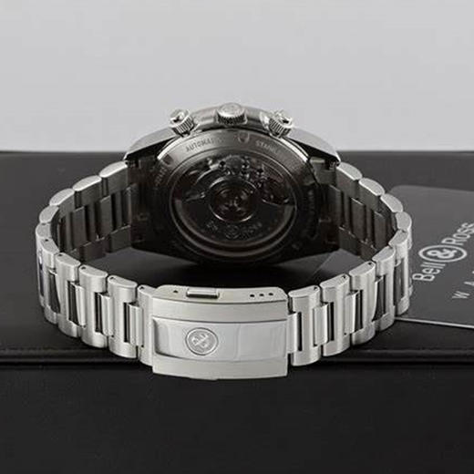Bell & Ross 柏莱士 全自动机械手表男士黑色精钢计时腕表钢带小三针BRV294 BRV294-BL-ST/SST 商品图2