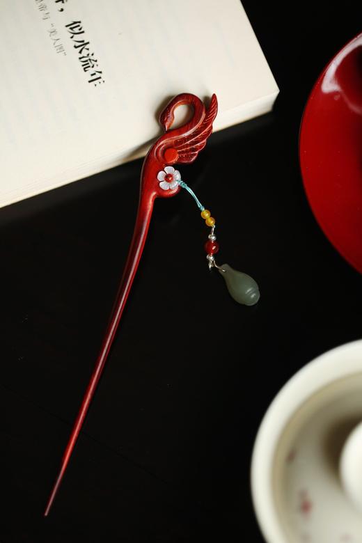 【青山特惠】小叶紫檀发簪 天鹅 s43 商品图2