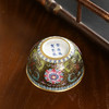 黑地珐琅彩描金花卉卧足杯 商品缩略图4