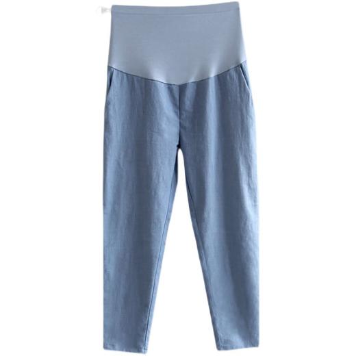 【轻薄舒适 透气托腹】孕妇裤子春夏季外穿九分裤夏款薄款时尚宽松休闲打底裤棉麻裤夏装 商品图4