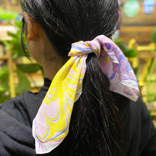 【绘画】水拓丝巾/团扇 商品图5