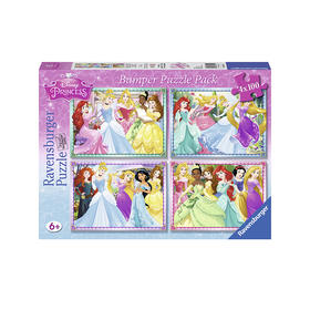 Ravensburger拼图 平面拼图4x100片迪士尼公主RAVC070114