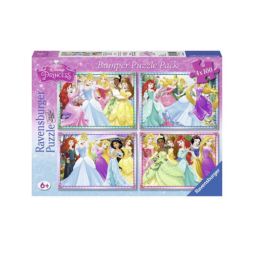 Ravensburger拼图 平面拼图4x100片迪士尼公主RAVC070114 商品图0
