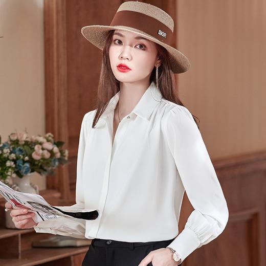 春夏新款职业OL气质时尚长袖衬衫灯笼袖韩版洋气高端衬衣 商品图6