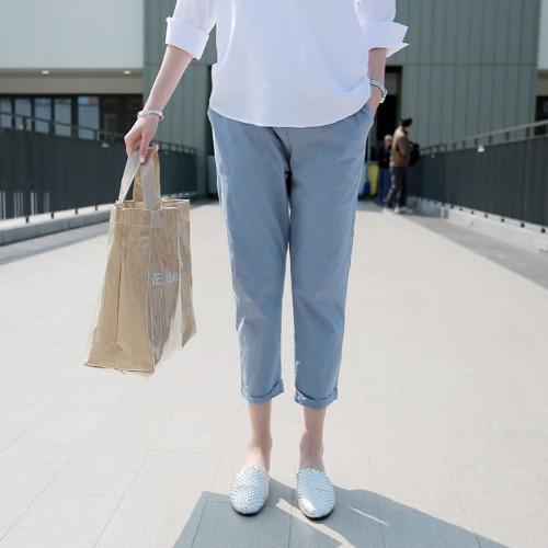 【轻薄舒适 透气托腹】孕妇裤子春夏季外穿九分裤夏款薄款时尚宽松休闲打底裤棉麻裤夏装 商品图5