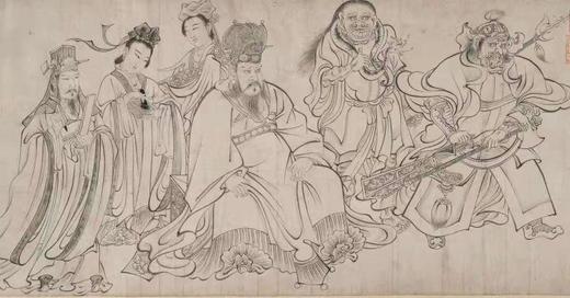 《送子天王图》，吴道子绘，函套经折装，原大，浙江人民美术出版社2021年8月版。特装，定价300，售价300 商品图3