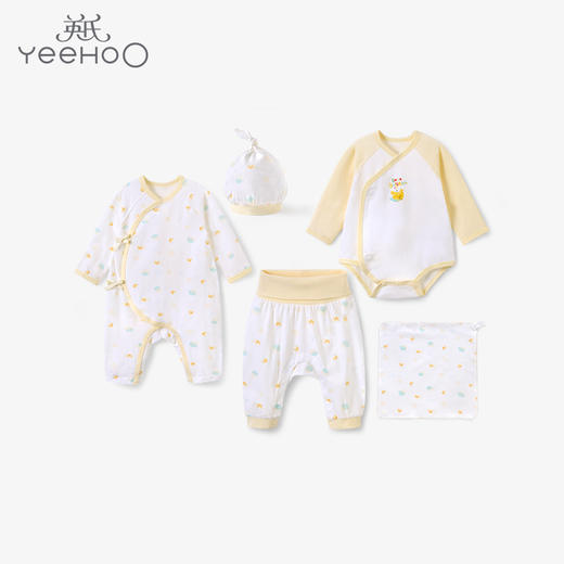 英氏礼盒宝宝果蔬内衣系列5件套装礼包新品满月待产包YMLNJ02005A 商品图0