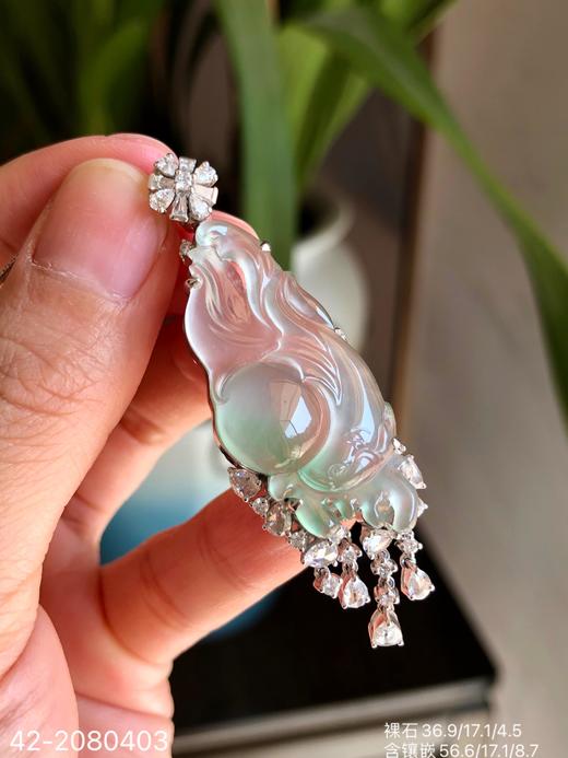 玻璃飘翠鲤鱼吊坠  55999【42-2080403】 商品图3