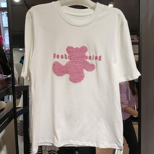 女刺绣粉小熊短T6049 商品图1