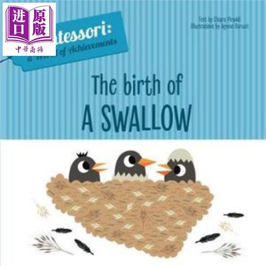 【中商原版】Montessori 蒙台梭利 一只燕子的诞生 Birth of a Swallow 英文原版进口 儿童绘本图画书 幼教启蒙纸板书 3岁以上 商品图1