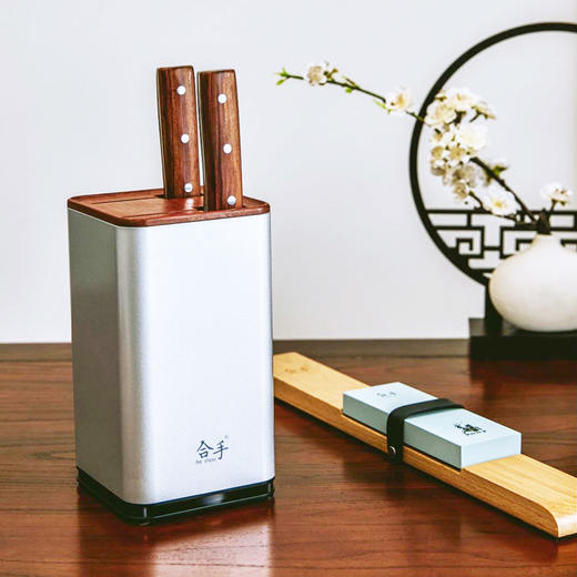 拿铁铁器手工锻打中华家刀合手文武双刀专业级切片菜刀砍骨刀套装 商品图1