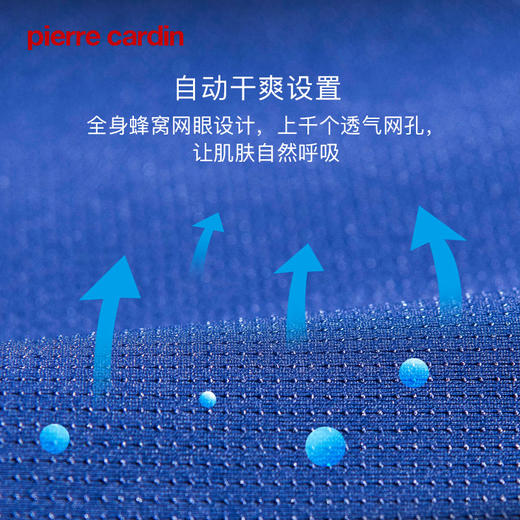 皮尔卡丹锦纶网眼运动系列T恤弹力透气排汗短袖衫男士打底衫 商品图2