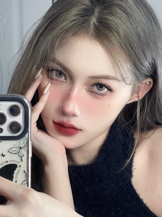 年抛 普拉棕Recolook 中直径14.2 着色13.3 (同品牌多副更划算,选款色板在详情页) 黑斑虹膜系列 棕色混血美瞳 商品图9