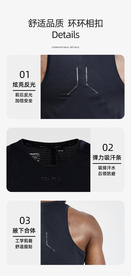 2023春夏新款Craft跑步 Pro Hypervent 背心 男 商品图7