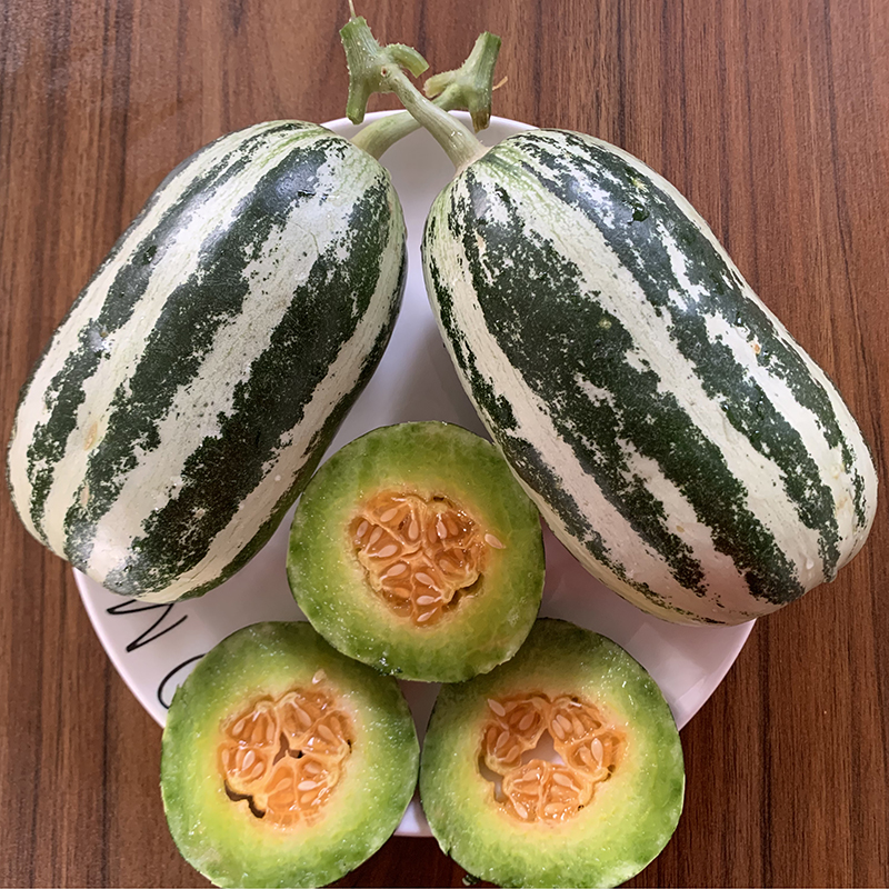 博洋9号羊角蜜瓜，香嫩多汁，甜蜜可口！