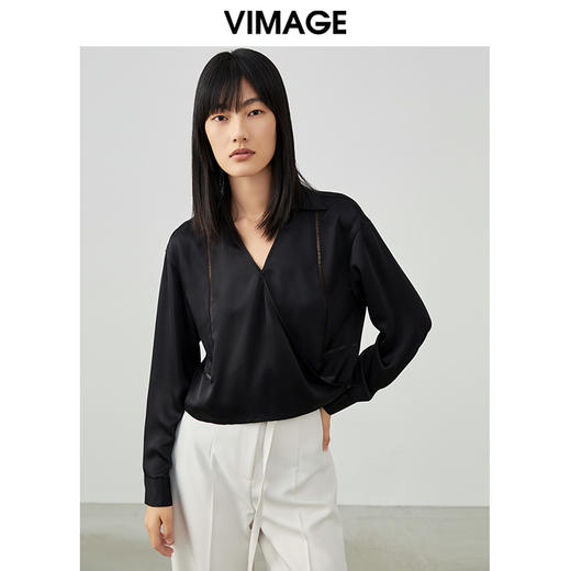 VIMAGE/纬漫纪春季新款时尚休闲抽绳小上衣V1713313 商品图0