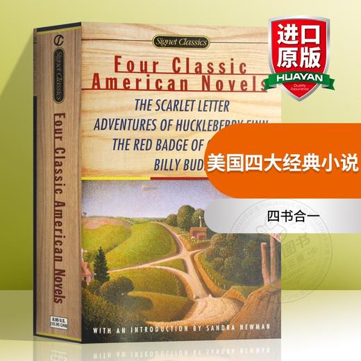 正版 美国四大经典小说 英文原版 Four Classic American Novels 红字 哈克贝利费恩历险记 红色勇气勋章 水手比利巴德 进口书籍 商品图0