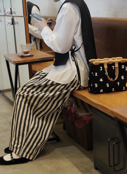 Harvesty定番条纹波波裤 商品图5