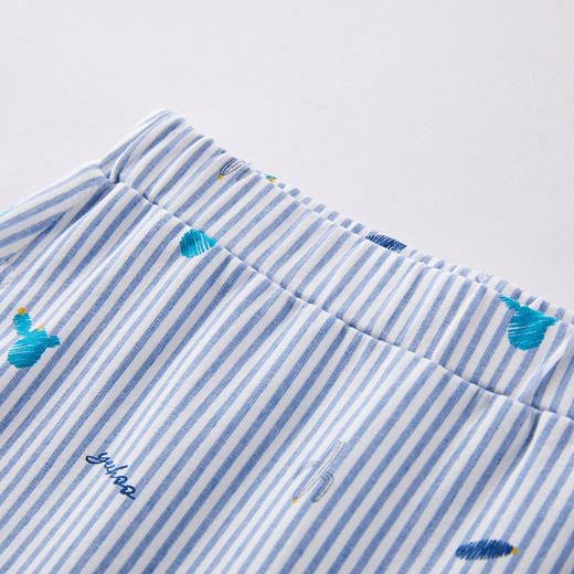 英氏儿童短袖套装上衣短裤条纹2件套装22夏季新品YRABJ22243A 商品图4