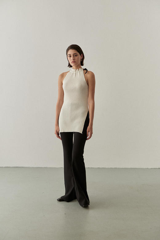 Viktoria Chan | SS22057 June knitted halterneck top [无袖针织上衣 白] 商品图1