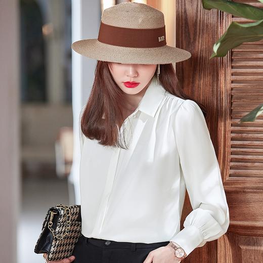 春夏新款职业OL气质时尚长袖衬衫灯笼袖韩版洋气高端衬衣 商品图3