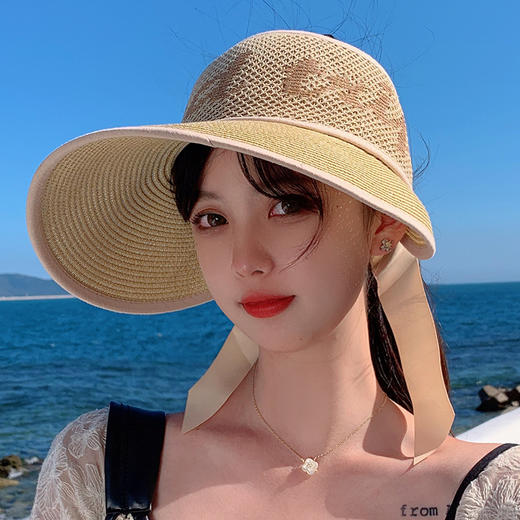 春夏新款Good字母大沿空顶帽，海边沙滩帽可折叠太阳帽JC0010 商品图2