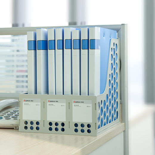 齐心 A602 办公必备轻便夹 A4 单强力夹PP单夹文件夹蓝色 商品图2