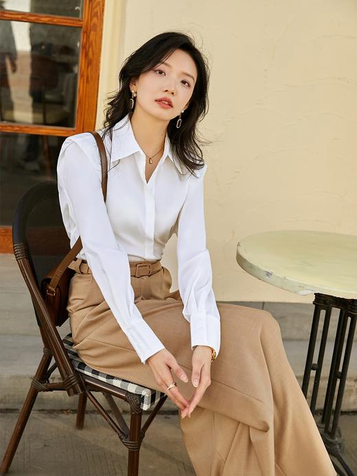 白色垫肩衬衫设计感小众时尚女职业通勤OL 商品图4