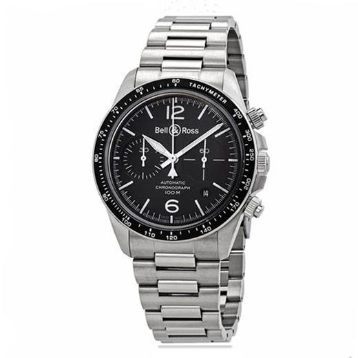 Bell & Ross 柏莱士 全自动机械手表男士黑色精钢计时腕表钢带小三针BRV294 BRV294-BL-ST/SST 商品图1