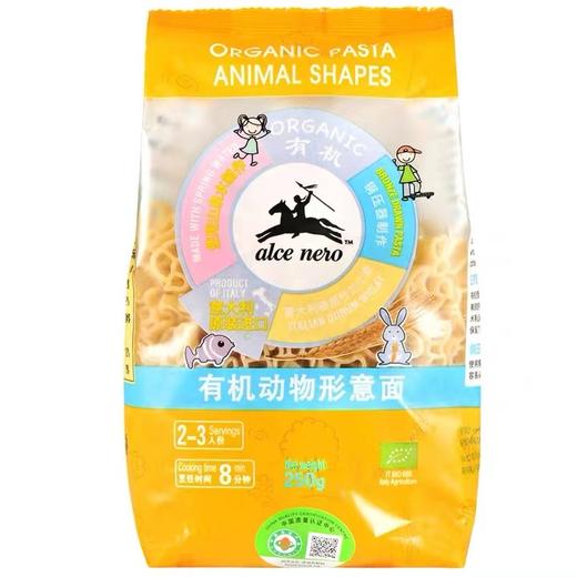 有机尼奥有机动物形意面250g/袋 商品图0
