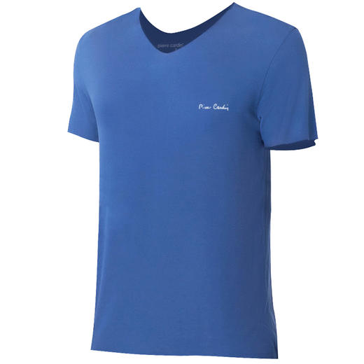 【父亲节专享】皮尔卡丹男士打底短袖内衣莫代尔老头衫无痕T恤老汉衫内穿半袖男 商品图0