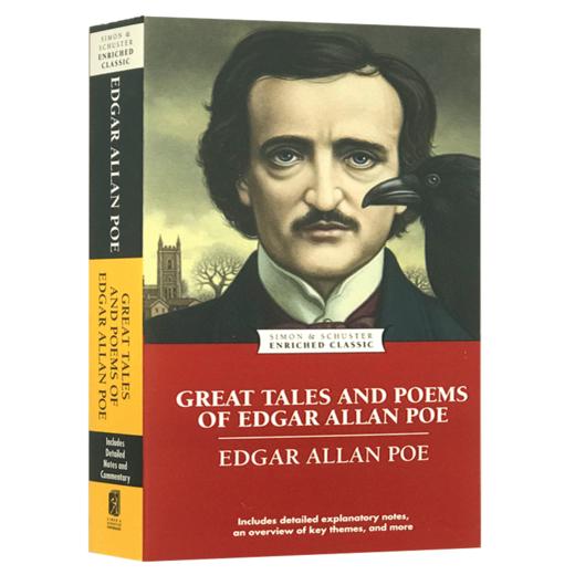 正版 爱伦坡you秀短篇小说和诗歌集 英文原版 Great Tales and Poems of Edgar Allan Poe 爱伦坡作品集 全英文版进英语书籍 商品图1