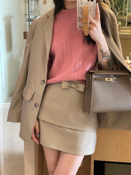 安妮霍尔春季精纺西服裙裤套装 商品图1