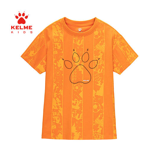  KIDS卡尔美童装儿童纯棉短袖t恤夏季新款足球印花上衣 商品图4