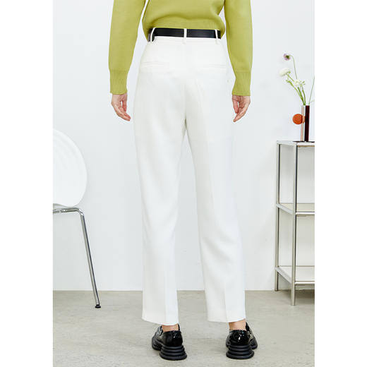 NEELLY纳俪商场同款2022春季新款休闲裤女百搭直筒裤OL通勤长裤N22022H01084 商品图4