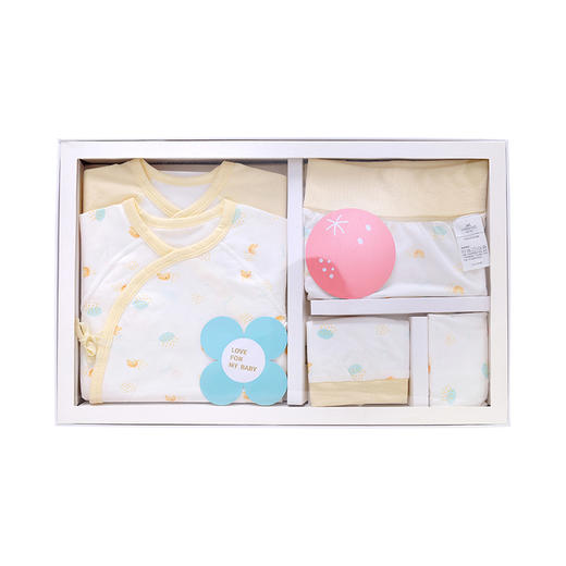 英氏礼盒宝宝果蔬内衣系列5件套装礼包新品满月待产包YMLNJ02005A 商品图1