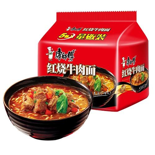 104g康师傅精代五连包红烧牛肉面 商品图0