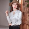 洋气醋酸缎面衬衫高端设计感气质时尚飘带衬衣 商品缩略图2