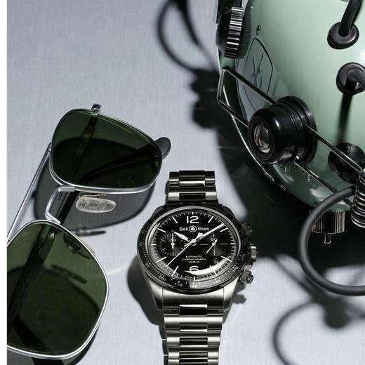 Bell & Ross 柏莱士 全自动机械手表男士黑色精钢计时腕表钢带小三针BRV294 BRV294-BL-ST/SST 商品图3