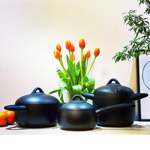【Amercook阿米尔】 别致系列黑色系小球锅汤锅高深汤锅 商品图0