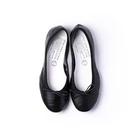 chausser 松紧丝带黑色芭蕾舞鞋旅行鞋(TRAVEL SHOES)
