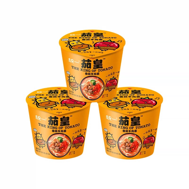 D101统一茄皇番茄牛肉面泡面方便面