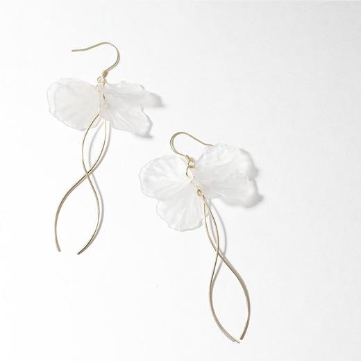 永生花瓣耳环韩国气质2021年新款潮耳饰无耳洞耳夹女超仙气耳饰 商品图4