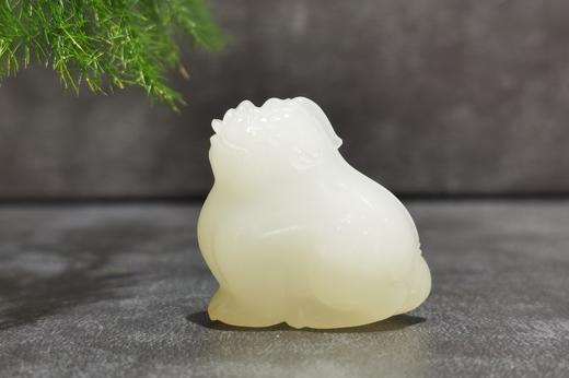 【御珠宫坊】羊脂白玉吞金兽挂件 商品图1