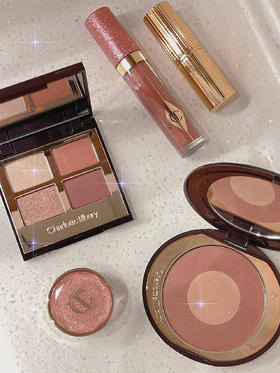 Charlotte Tilbury CT奢彩四色眼影盘Exaggereyes ee/Pillow talk枕边话/Walk of no shame吻痕/视频里是枕边话