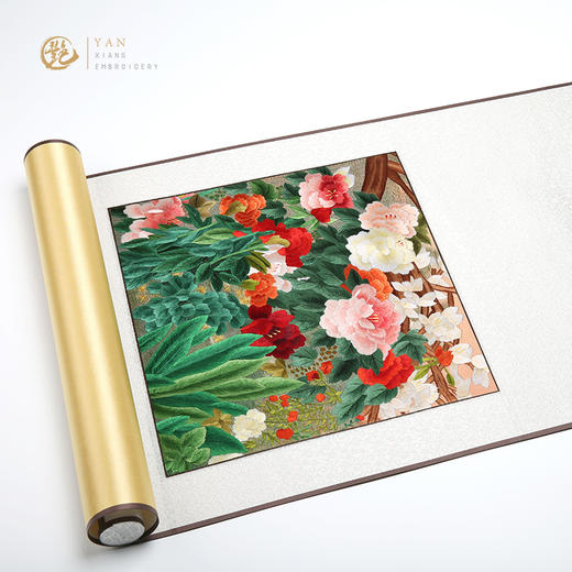 艷 湘绣 纯手工刺绣卷轴软裱易携带礼品 商品图4